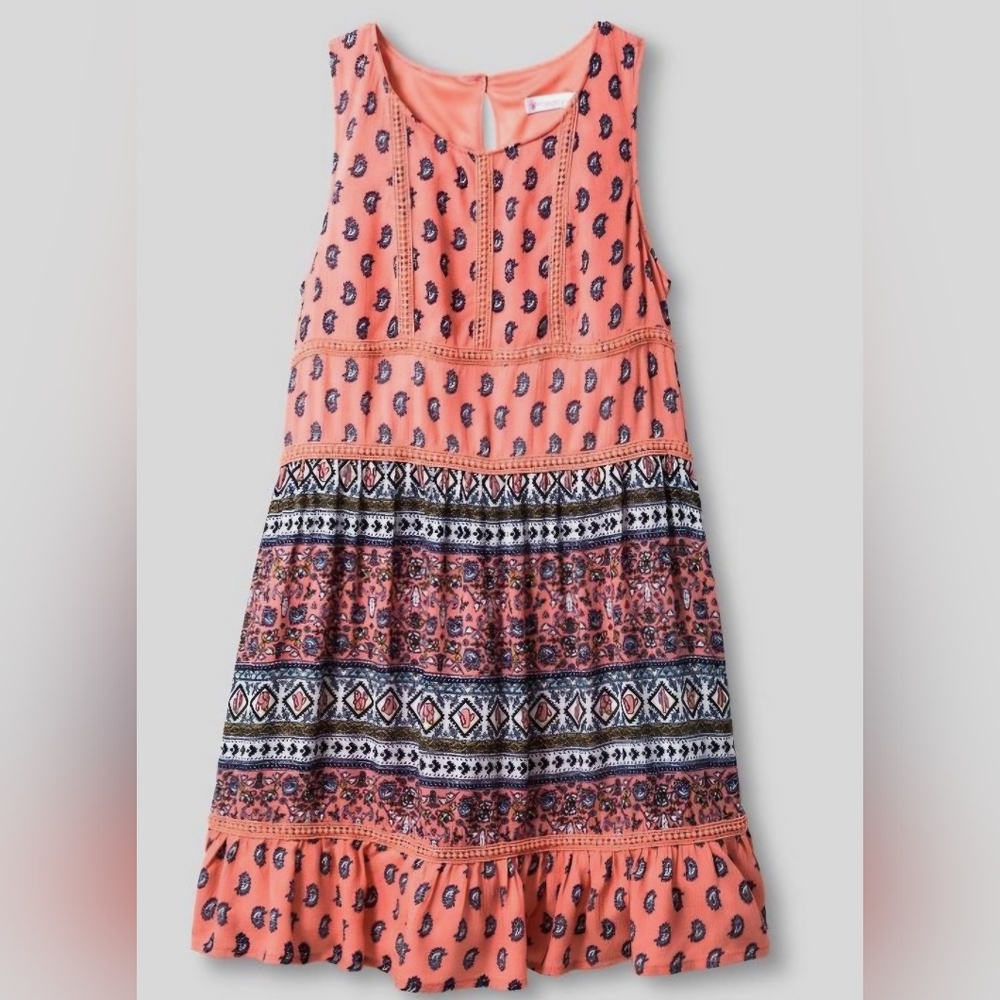Girls Xhilaration Sleeveless Dress Peach - Size 7/8